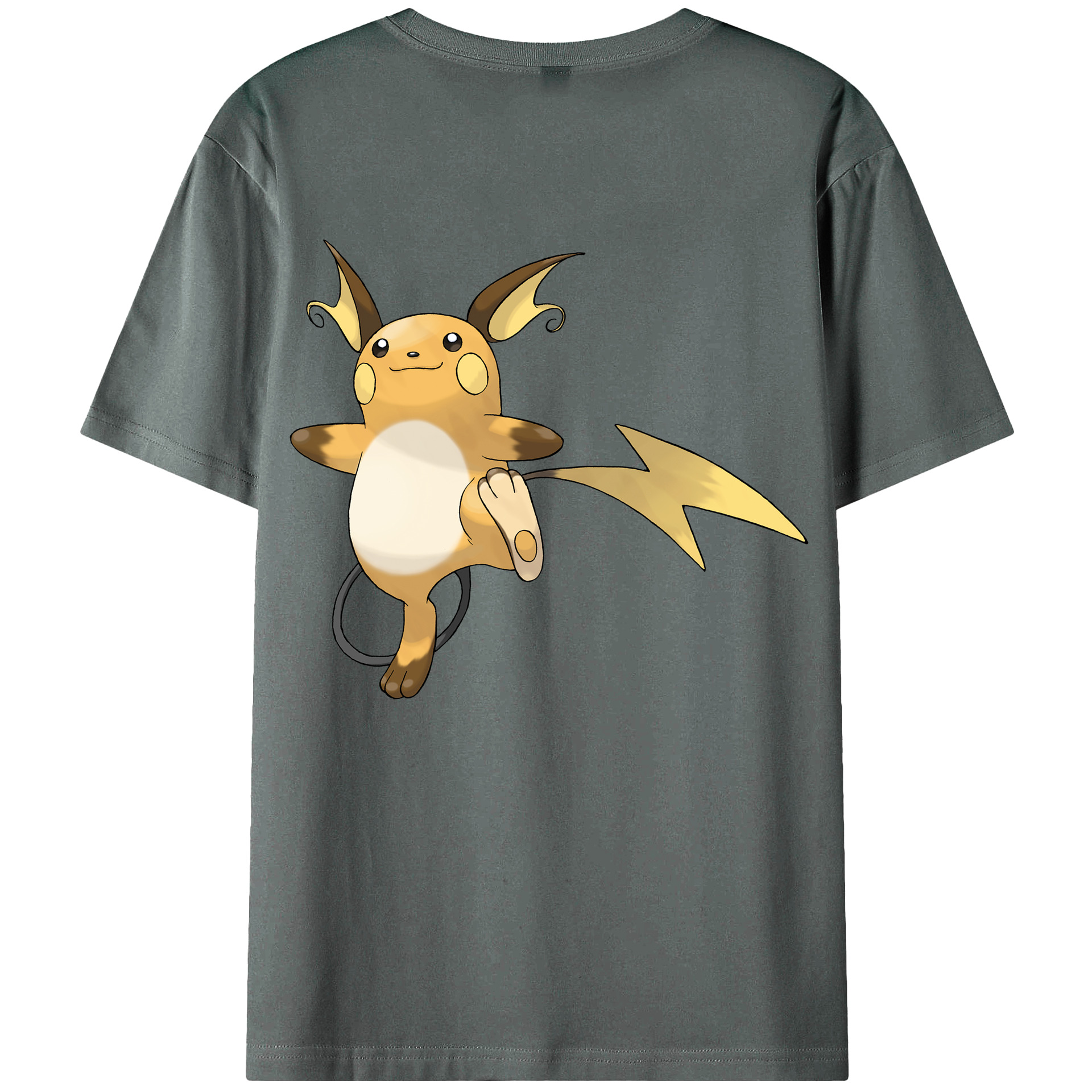 （画像用） ポケットモンスター Pokémon 綿100％ メンズ半袖Tシャツ（バックプリント） 通気性